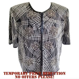 WOMEN'S VINTAGE CARMILLE MARIE BEADED JACKET  SIZE XL